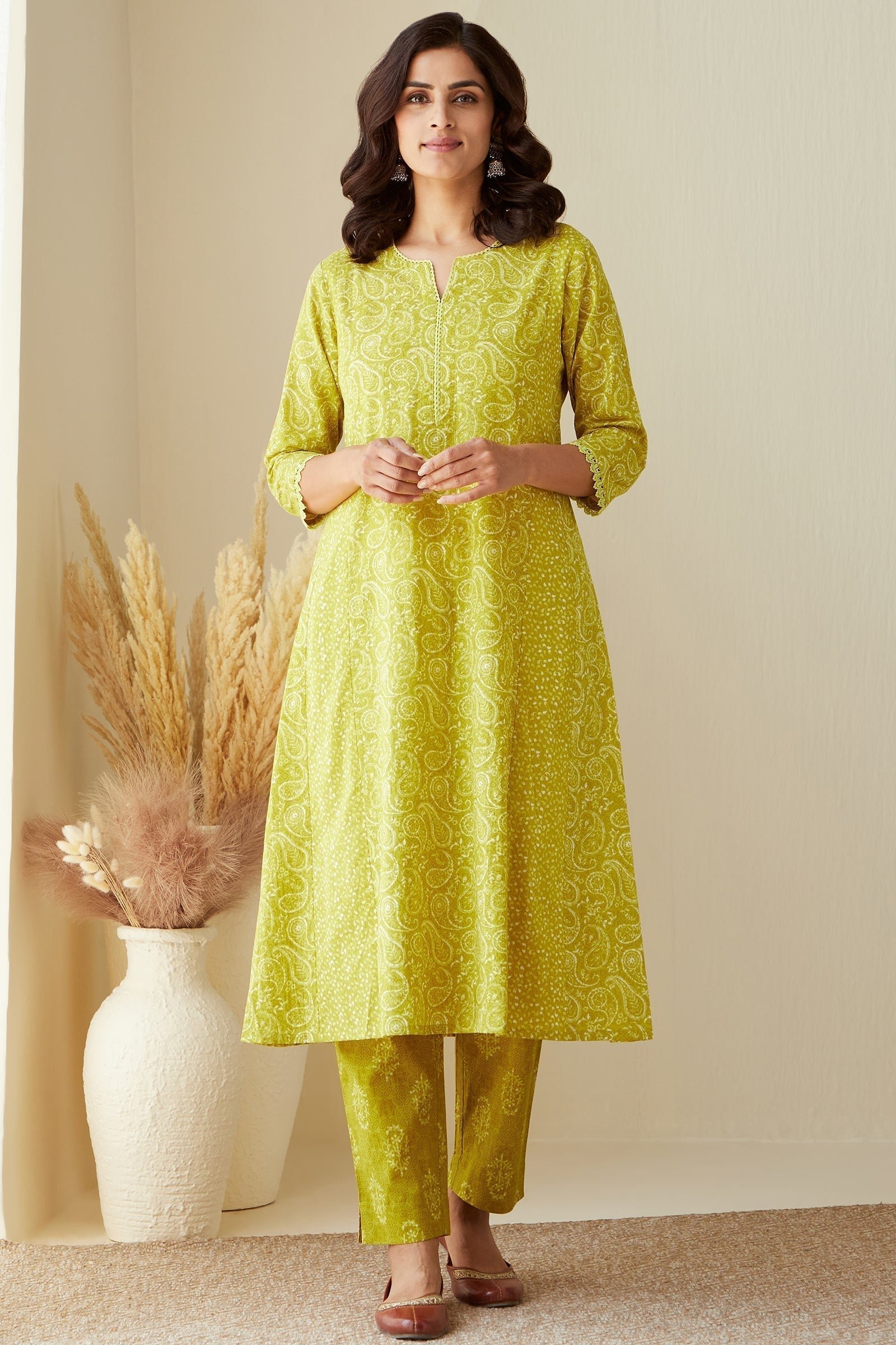 3_180_424_1.jpg Gauhar Rabiya Sanganeri Kurta - Image 1