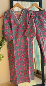Aasmani Phool Lace Suit Set - Sukoon 3.0 (Slim Fit) - Image 2