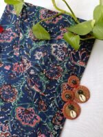 "Geet" Blue Flora cotton Kurta - Image 2