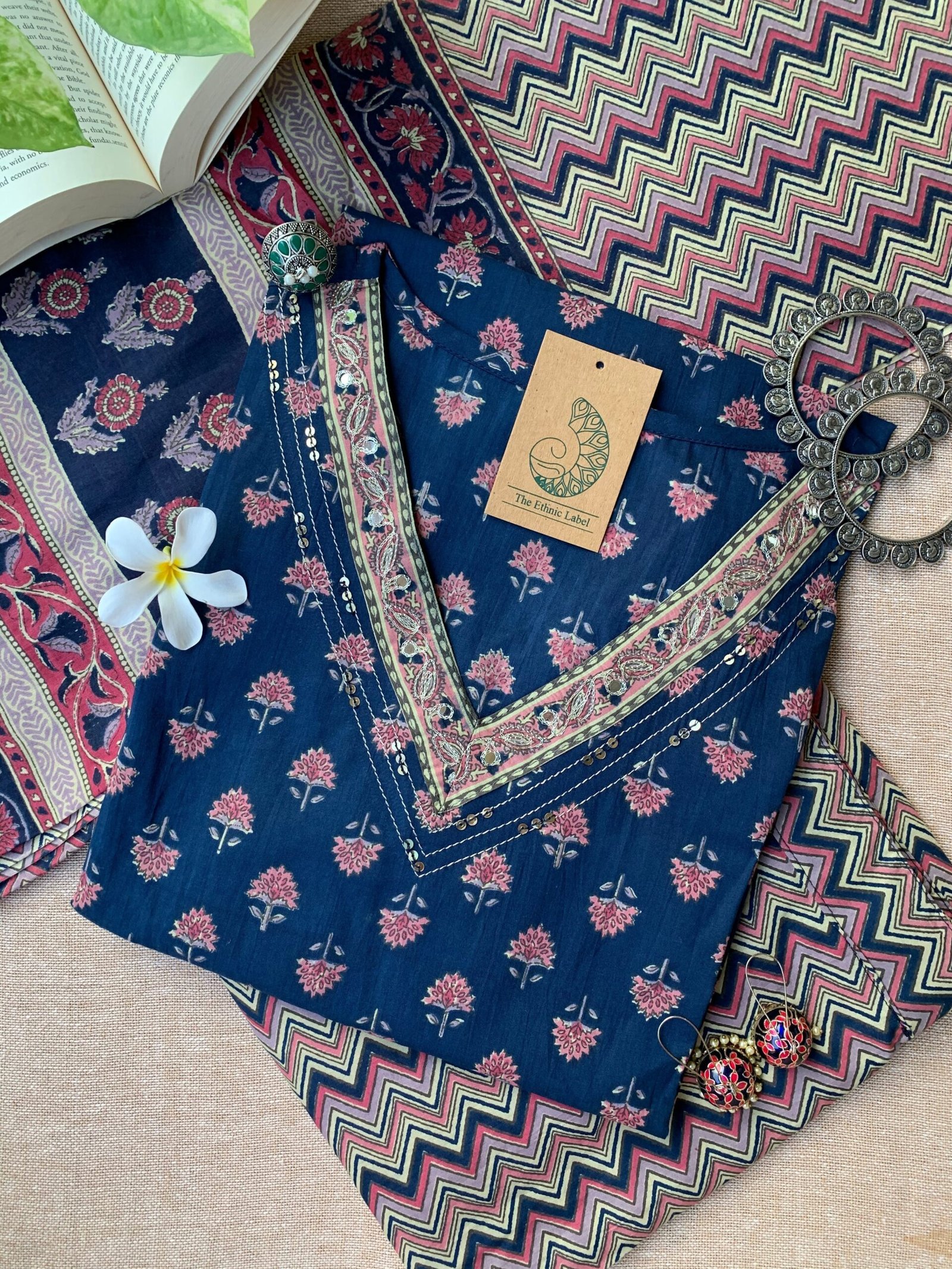 IMG_1234-scaled-1.jpg "Shivika" Cotton Kurta Set(3pc) - Image 1