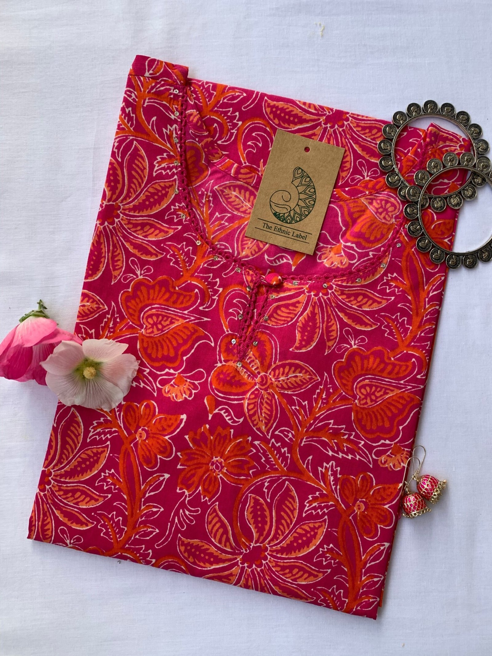 IMG_5123_3b973d07-fe16-4fb9-a4df-d969a34866fe-scaled-1.jpg "Cherry Blossom" Pink Jaal Cotton Kurta - 5XL - Image 1
