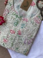 Chikankari "Pakeezah" Kurta Pant Set 2 pc - Image 2