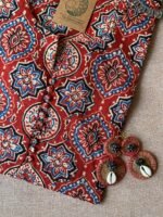 "Naaz" Ajrakh Hand Block Pritned Cotton Kurta - Image 3