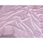 Lilac Purple Silk Blend Saree Adorned with Chemical Lace Edging and Dazzling Stone Accents - Image 7