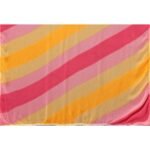 Yellow & Pink Printed Ready To Wear Georgette Saree - Image 6