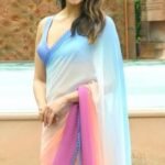 Multicolor Digital Printed Georgette Saree - Image 3