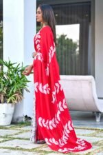Pink Pure Cotton Saree with Ethnic Bagru Print Work - Image 2