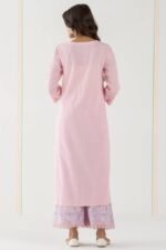 Gulbarg Pink Handloom Kurta - Image 4