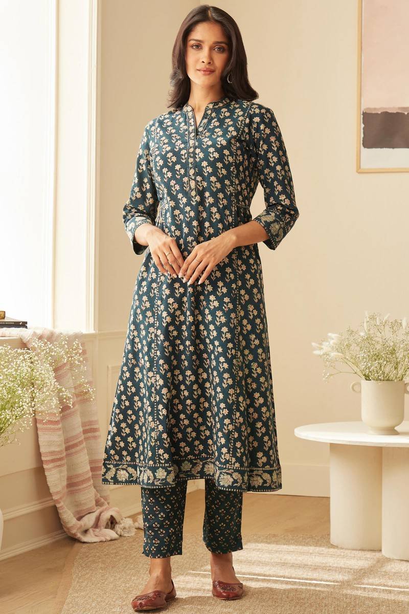 25_111.jpg Sehra Ria Bagru Kurta - Image 1