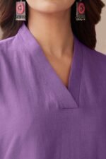 Roza Seher Violet Kurta - Image 3