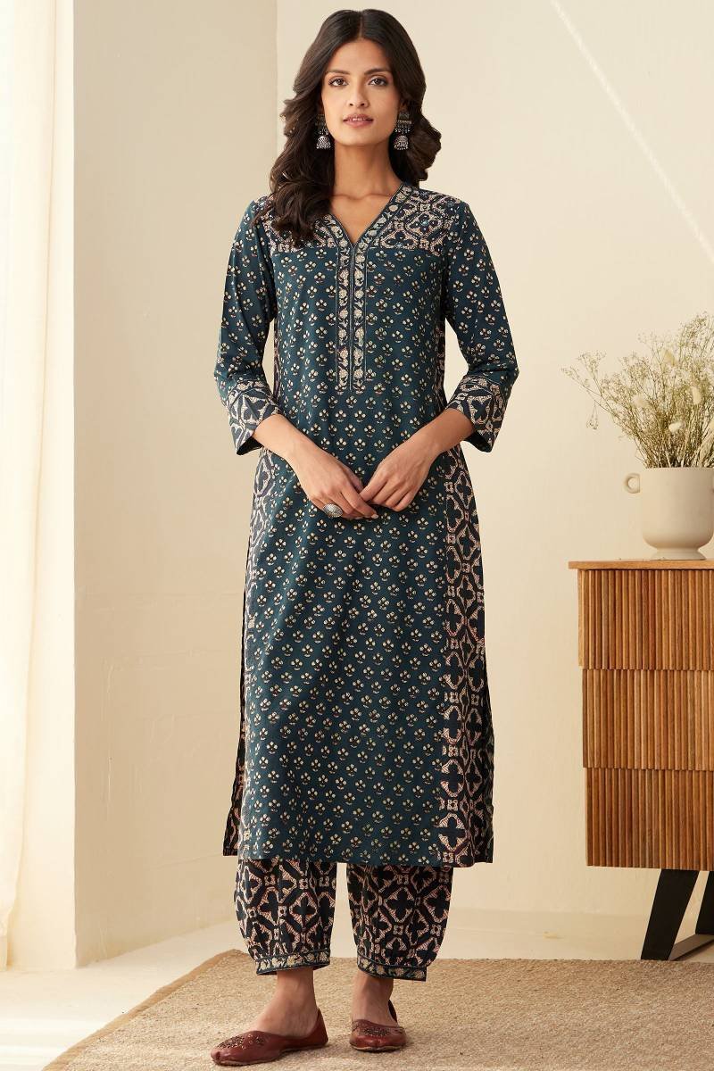 3_179_751.jpg Sehra Nazimah Bagru Kurta - Image 1