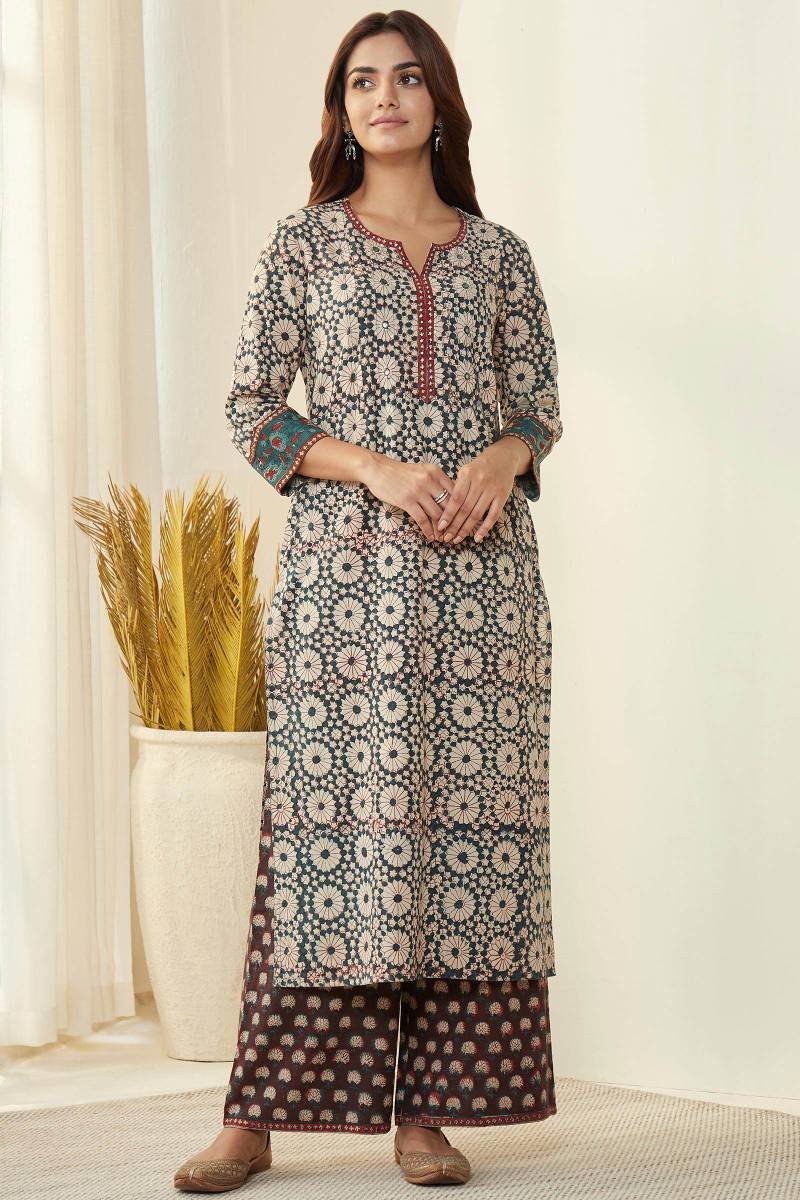 3_179_928.jpg Sehra Mehreen Bagru Kurta - Image 1