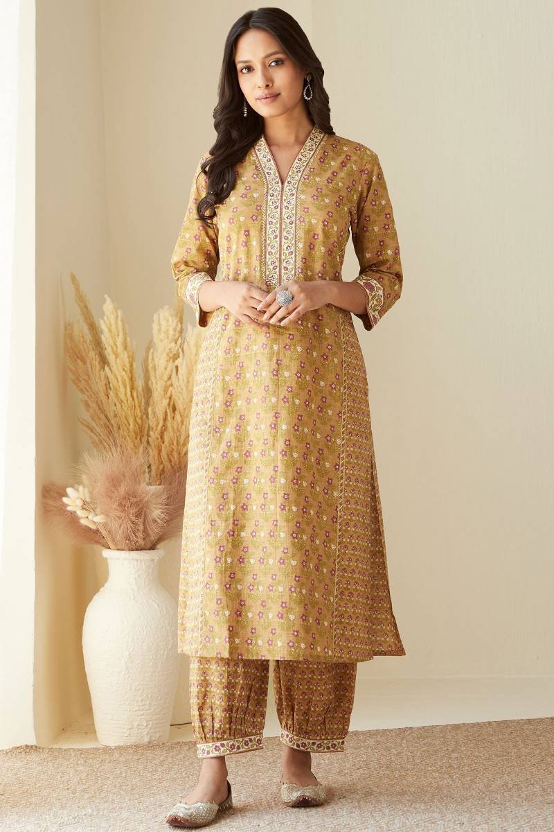 3_180_254.jpg Rosheen Aliyah Sanganeri Kurta - Image 1