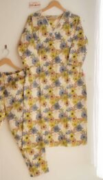 Mazza Pastels Lace Suit Set - Sukoon 2.0 (Slim Fit) - Image 2