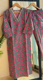 Aasmani Phool Lace Suit Set - Sukoon 3.0 (Slim Fit) - Image 2