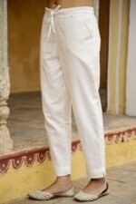 Slub cotton Straight Pants - Image 2
