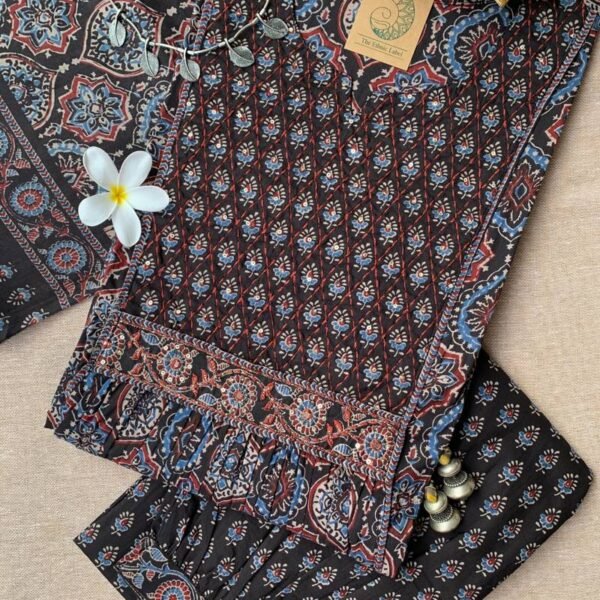 "Nayaab" black Cotton Kurta Set(3pc)