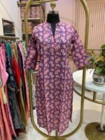 "Sheesha" Collared Cotton kurta - Image 4