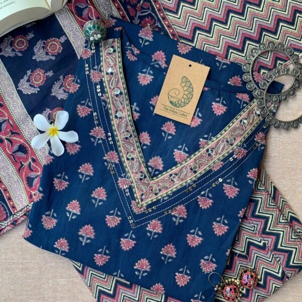 "Shivika" Cotton Kurta Set(3pc)