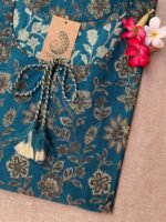 "Sunaina" Hand Block Printed Laced Cotton kurta - Big Size - Image 3