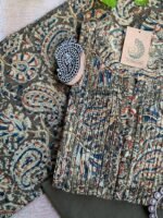 "Harsha" Kalamkari Hand Block Printed Cotton Kurta Set(3pc) - Image 3