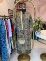 "Harsha" Kalamkari Hand Block Printed Cotton Kurta Set(3pc) - Image 2