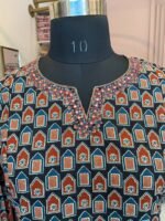 "Jhanroka" Cotton Kurta with Pants (2pc) - Image 7