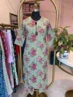 "Soman" Cotton Kurta with Pants (2pc) - Image 2