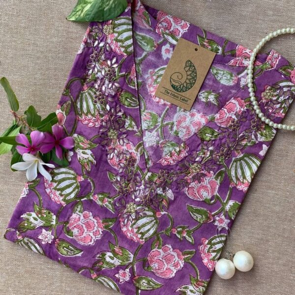 "Manjiri" Hand Work Embellished Cotton kurta