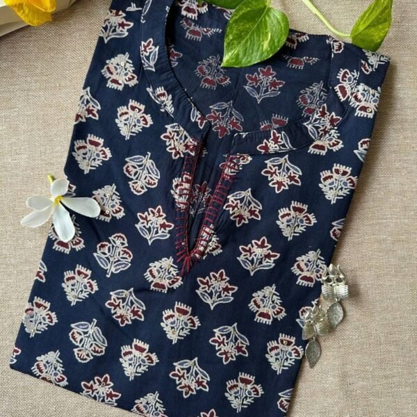 Short Kurti "Shab" Bagru Cotton