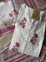 "Nazma" Cotton A line kurta set (3 pc) - Image 2