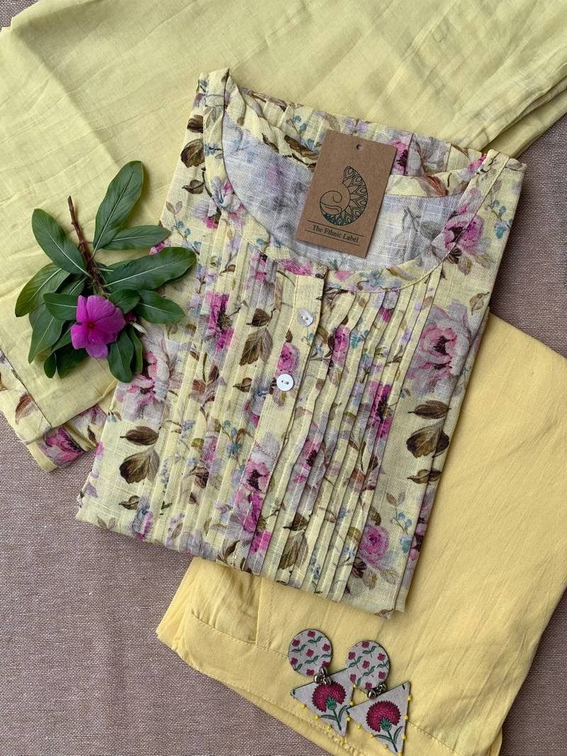 IMG_3689-scaled-1.jpg "Karishma" Hand Block Printed Cotton Kurta Set(3pc) - Image 1