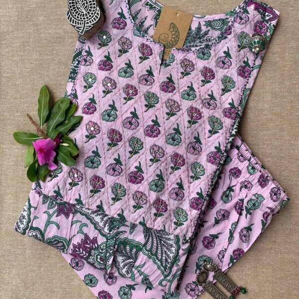 "Indu" Cotton Kurta with Pants (2pc)