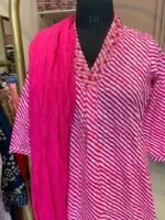 Rani Lehriya Cotton Kurta Set(3pc) - Image 5