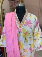 "Phool" Hand Block Printed Cotton Kurta Set(3pc) - Image 5