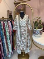 "Malini" Hand Block Printed Cotton Kurta Set(3pc) - Image 2