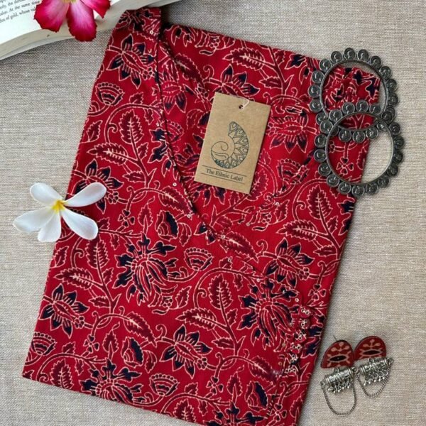"Rakhi" Angrakha Jaal cotton Kurta
