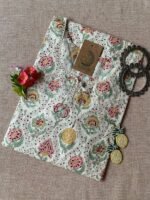 "Marigold" laced Cotton Kurta