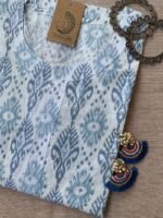 "Silver Spring" Hand Block Printed Cotton Kurta - Image 3