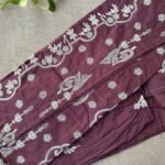 "Farzana" Mauve Hand Embroidered Kurta Set(2pc) - Image 4