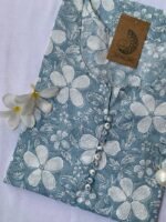 Grey "Lilly" Buttoned Cotton Kurta - XL - Image 3