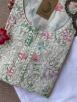 Chikankari "Pakeezah" Kurta Pant Set 2 pc - Image 2