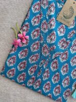 Syona Blue Boota Hand Block Printed Cotton kurta - Image 2