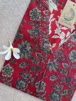 Karaj Bagru Red Cotton kurta - Image 2