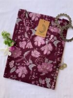 Deep Purple Jaal Sanganeri Angrakha Cotton Kurta