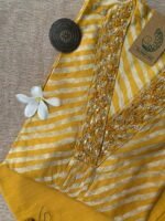 "Ubtan" Hand Embroidered Muslin Kurta Set(2pc) - Image 2