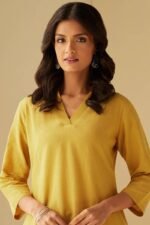 Roza Seher Mustard Kurta - Image 2